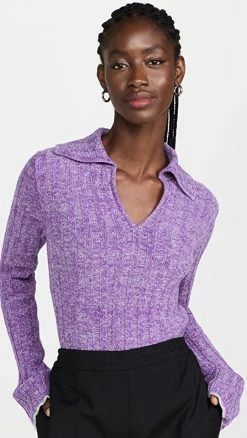 Brand new ❤️ Acne Studios Marled Knitwear Sweater Purple/Grey 🤩