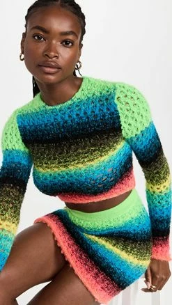 Best deal 😀 AGR Lace Mohair Long Sleeve Top Multi 💯