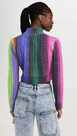 Deals 🤩 AGR Digi Printed Womens Cropped Mock Neck Multi ✔️ -Christopher Esber shop agrrr30005102cb 1664288798446 2 0. UX540 . QL90