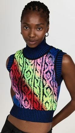 Promo ⭐ AGR Merino Cable Jacket Vest Multi ⌛