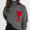 New 😀 AMI Turtleneck Sweater Heather Grey 👏 -Christopher Esber shop amidb3002710495 1641223985904 2 0. UX540 . QL90