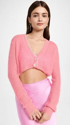 Budget โจ Anna October Lilou Mohair Cardigan Pink โจ
