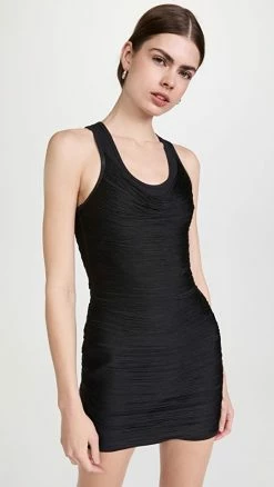 Buy ๐ Alexander Wang Fringe Tank ๐ Dress Black โจ