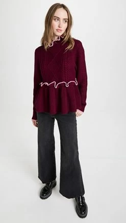 Coupon ❤️ BROGGER Alyona Sweater Burgundy 🎉