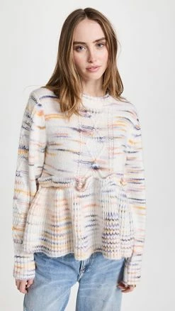 Top 10 ๐งจ BROGGER Amelia Sweater White/Multi ๐