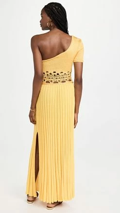 Buy 🤩 Christopher Esber Crochet One Shoulder 👗 Dress Saffron ⌛ -Christopher Esber shop cesbe3007312466 1655225561928 2 0. UX540 . QL90