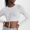Cheapest 😍 Christopher Esber Bustier Cropped Tie Knit Grey ⭐ -Christopher Esber shop cesbe300911ad58 1663096757649 2 0. UX540 . QL90