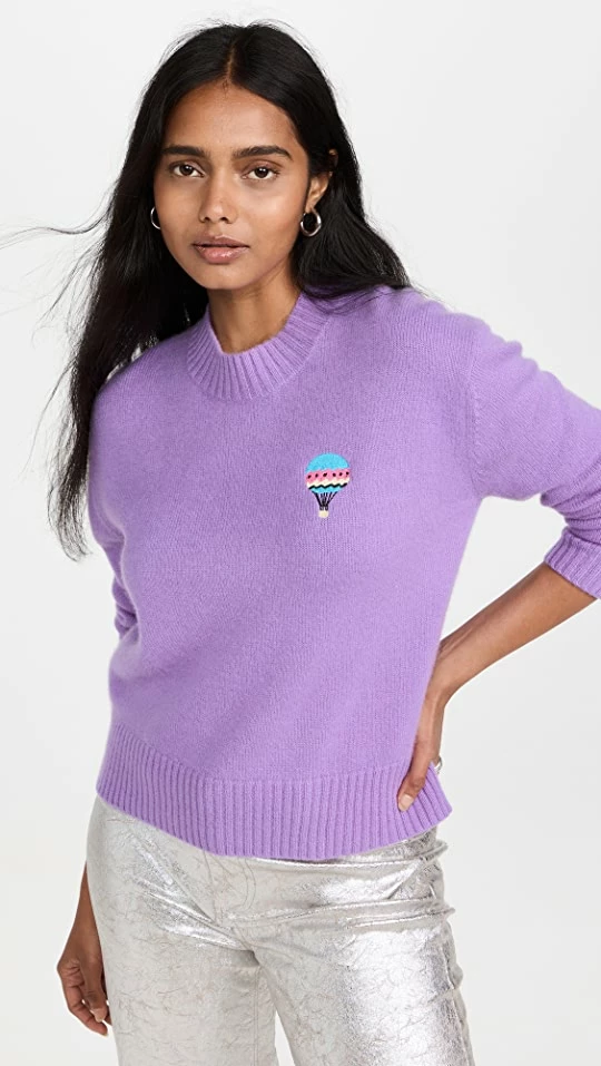 Hot Sale โ๏ธ Mira Mikati Hot Air Balloon Cashmere Sweater Purple ๐งจ 3 Hot Sale โ๏ธ Mira Mikati Hot Air Balloon Cashmere Sweater Purple ๐งจ