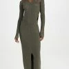 New 🔔 Dion Lee Plaited Merino Rib 👗 Dress Shadow Green/Fatigue 🥰 -Christopher Esber shop dionl306001de2f 1661961756536 2 0. UX540 . QL90