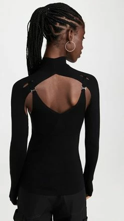 Flash Sale 🔥 Dion Lee Merino Double Lock Slit Skivvy Sweater Black/Black 😀 -Christopher Esber shop dionl30601129ed 1661956925466 2 0. UX540 . QL90