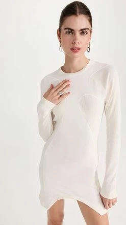 Cheap ๐ Dion Lee Rib Shift Mini ๐ Dress Ivory/Natural โญ