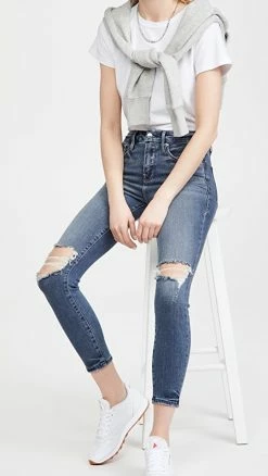 Cheap 🧨 Good American Good Legs Crop 👖 Jeans Blue261 ✔️