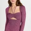 Best Sale 😉 Jonathan Simkhai Alexia Compact Rib Sweater Mulberry Multi 🔔