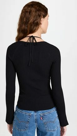 Flash Sale 😀 Jonathan Simkhai Minka Compact Rib Halter Top Black 🧨 -Christopher Esber shop jondb309841cd2d 1659374766544 2 0. UX540 . QL90