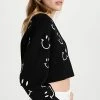 Top 10 ⌛ JoosTricot Smileys Crop Cardigan Black / White 🥰