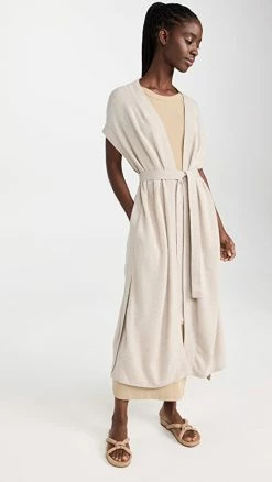 Budget 🧨 Le Kasha Oslo Cashmere Cardigan Light Beige 👍