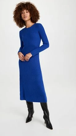 Outlet 🎁 LISA YANG Samantha Cashmere 👗 Dress Cobalt Blue 👏