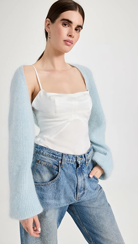 Buy ๐ฅฐ Marc Jacobs Mohair Bolero Cardigan Light Blue ๐ฅ 3 Buy ๐ฅฐ Marc Jacobs Mohair Bolero Cardigan Light Blue ๐ฅ