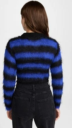 Flash Sale ⭐ Monse Cropped Mohair Sweater Black/Blue ⌛ -Christopher Esber shop mnsee304091a568 1660937145426 2 0. UX540 . QL90