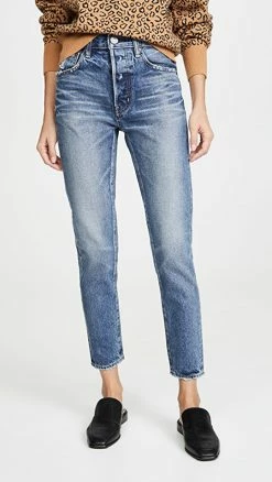 Discount 🔥 MOUSSY VINTAGE Moskee Tapered-HI Jean Blue 🔔