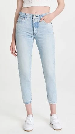 Buy 🥰 MOUSSY VINTAGE Mv Naval Tapered-Mid 👖 Jeans Light Blue 🌟