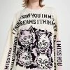 Hot Sale ✔️ Philosophy Di Lorenzo Serafini Cat Print Crewneck Sweater Fantasy Print Ivory ✔️ -Christopher Esber shop philo4058673249 1657051380155 2 0. UX540 . QL90