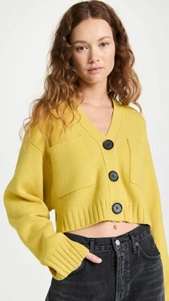 Best Pirce ๐ Proenza Schouler Cashmere Cardigan Citron ๐งจ