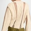 Outlet ⭐ PushBUTTON Ivory Cable Mesh Combi Crop Knit Pullover 🛒 -Christopher Esber shop pushb301861a530 1666893832977 2 0. UX540 . QL90