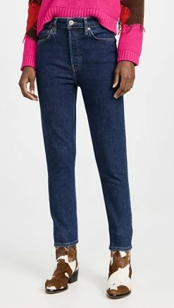 Best reviews of 👏 RE/DONE 90s High Rise Ankle Crop Dark Rinse 😍