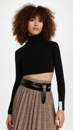 Cheapest 🤩 ROKH Back Ribbon Cropped Mask Top Black ⭐