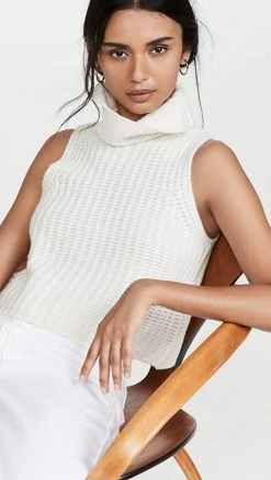 Wholesale ๐ Sablyn Saige Sleeveless Cashmere Sweater Gardenia ๐