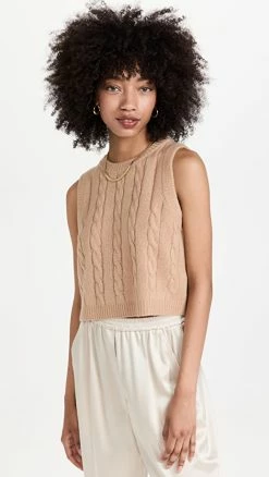 Best reviews of 😍 Sablyn Daryl Knit Cashmere Tank Honey 👍