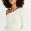 Deals 😍 LAPOINTE One Shoulder Long Sleeve Top Cream ❤️