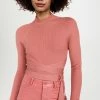 Best reviews of ⌛ LAPOINTE Merino Wool Belted Sweater Terracotta 🥰