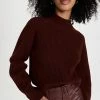 Coupon 🎉 LAPOINTE Airy Cashmere And Silk Cropped Raglan Sweater Mahogany ❤️