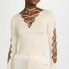 Cheapest ✨ LAPOINTE Shiny Viscose Longsleeve Lace Up Top Cream ⭐ -Christopher Esber shop sally3017310d92 1671037911213 2 0. UX540 . QL90