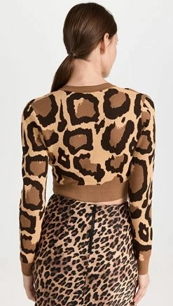 Hot Sale 🔔 Sergio Hudson Cropped Cardigan Abstract Animal Print 🥰 -Christopher Esber shop sehud3000728642 1657927501143 2 0. UX540 . QL90