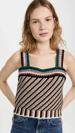 Cheapest 🎁 Veronica Beard Livina Tank Multi 🔥