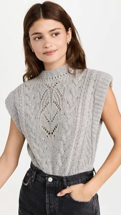 Wholesale โ๏ธ Veronica Beard Pinkett Vest Grey Melange ๐