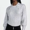 Deals ⌛ Veronica Beard Grady Sweater Silver ⭐
