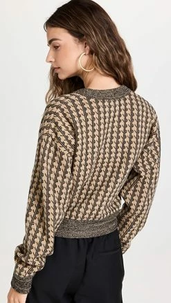 Best Sale ⭐ Victoria Beckham Striped Cardigan Beige/Black ✨ -Christopher Esber shop vbedb301811a96b 1657815602112 2 0. UX540 . QL90